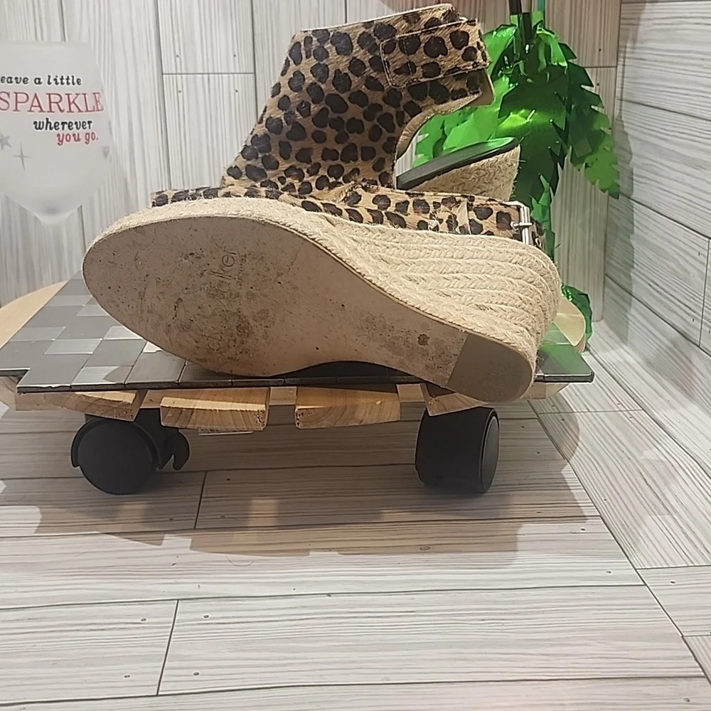 Elysewalker leopard‎ print wedge #453
